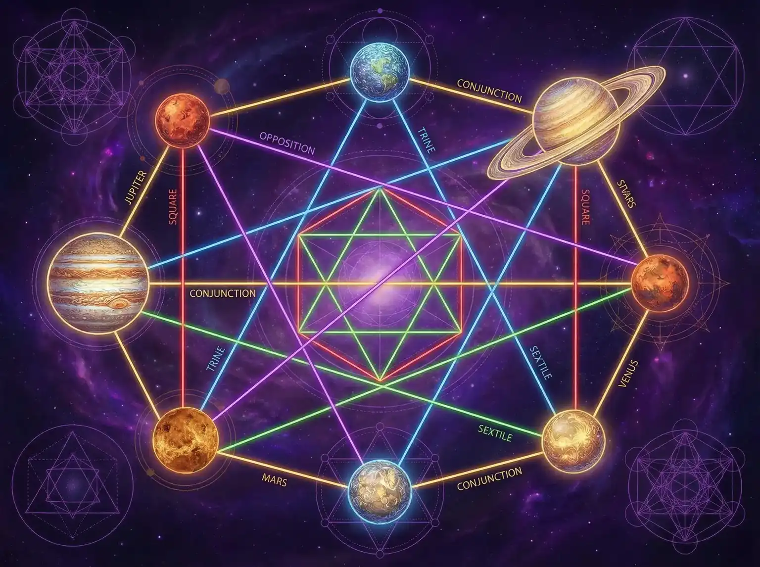 行星相位解读 - XL上司我是看守专用宠物翻译 | 占星学进阶